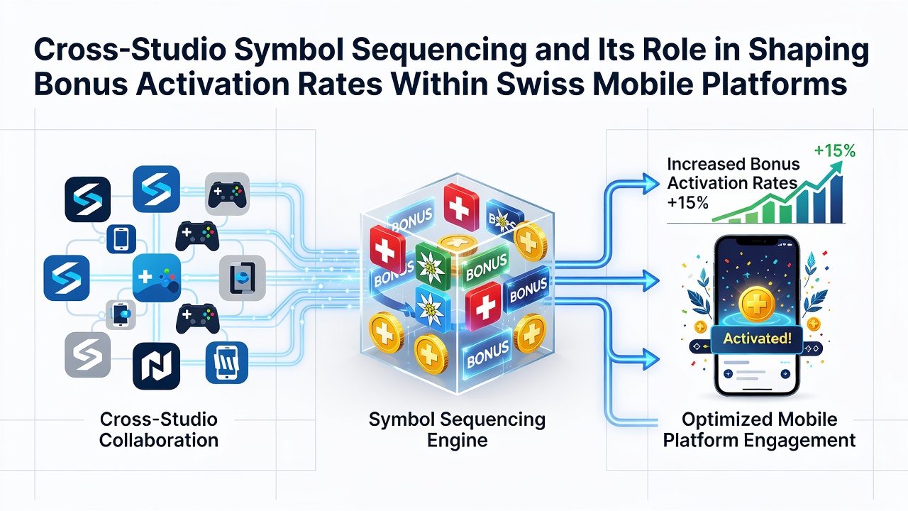 Diagram showing cross-studio symbol sequencing mechanics across multiple game providers in Swiss mobile casino applications