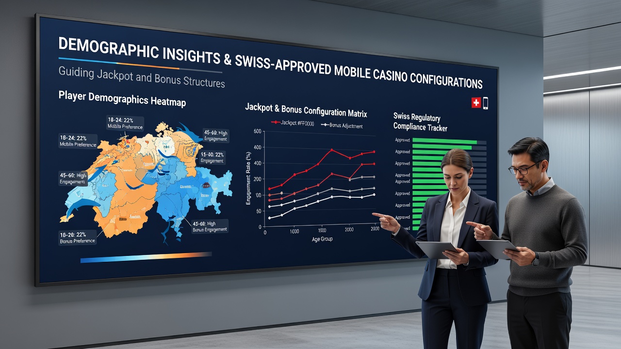 Swiss mobile casino interface showing jackpot and bonus configuration options tailored to demographic data