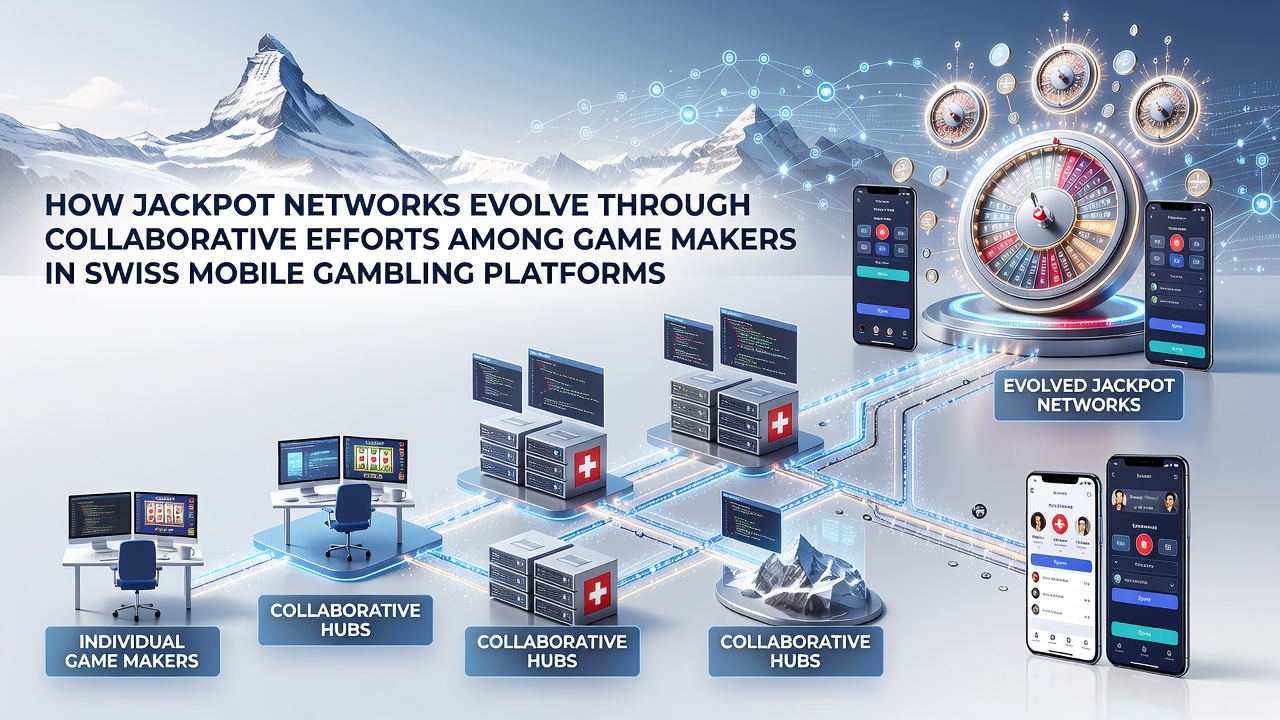 Swiss mobile gambling platforms showing interconnected jackpot systems across multiple game studios