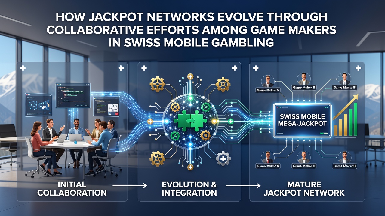 Mobile interface displaying shared progressive jackpot across Swiss casino apps from multiple providers