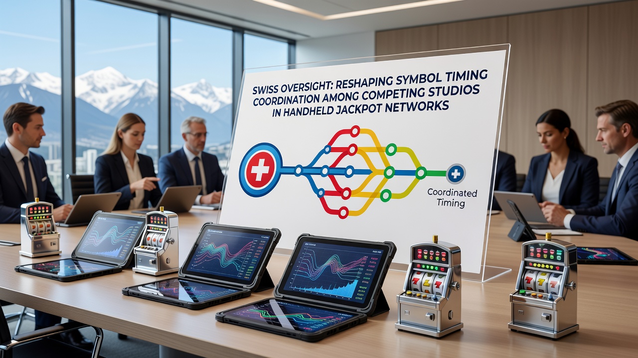 Swiss regulatory officials reviewing symbol timing protocols in mobile jackpot systems during a coordination meeting